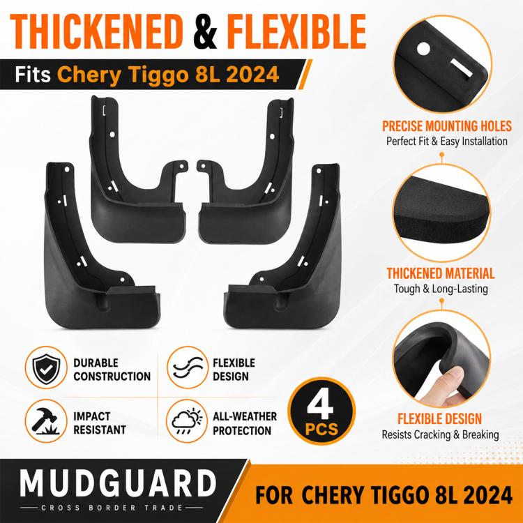 4pcs/Set Car Wheel Splash Flaps Fender Guard — view 3