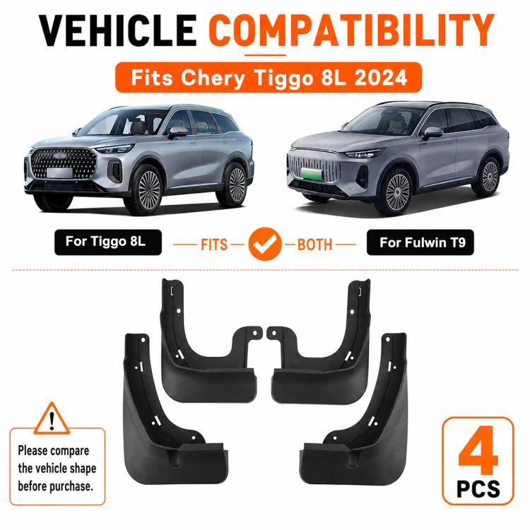 4pcs/Set Car Wheel Splash Flaps Fender Guard — view 7