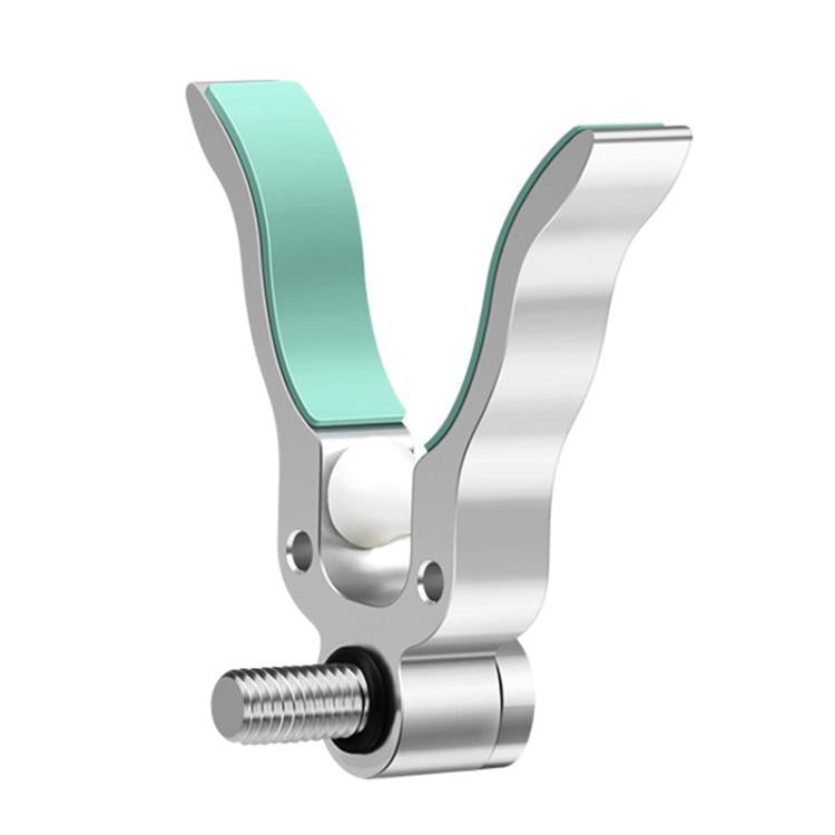 Aluminum Alloy Big Fish U Shape Rod Rest Head Rotatable Roller Fishing Pole Holder — Silver