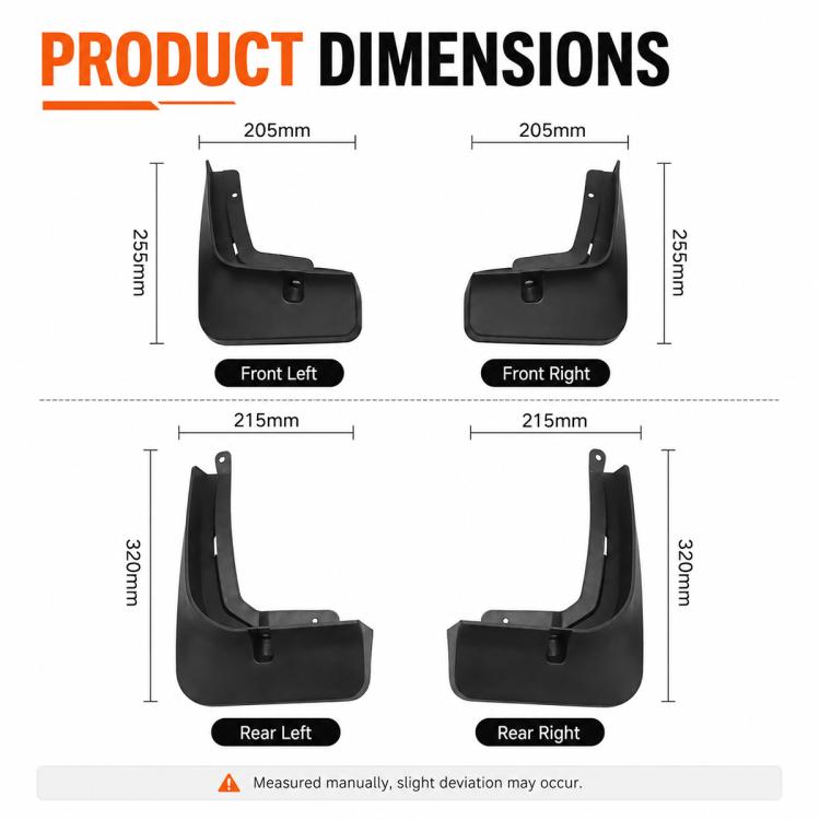 4pcs/Set Car Wheel Splash Flaps Fender Guard — view 9
