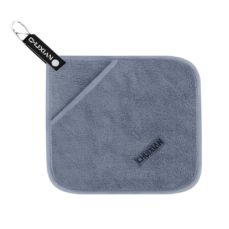 Thick Water Wiping Fishing Towel with Carabiner Fish Handling Cloth — Double-layer