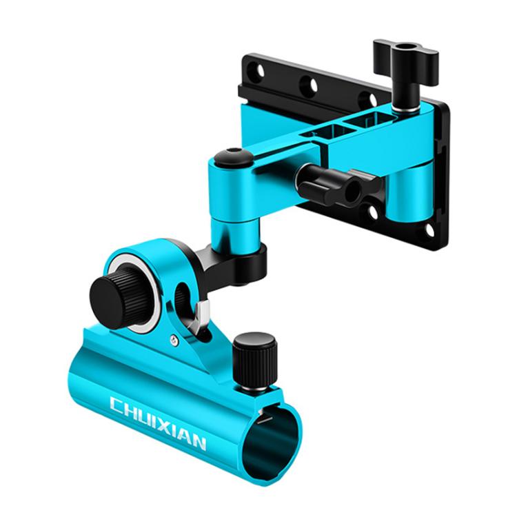 Folding Corner Fishing Box Rod Holder 360 Adjustable Aluminum Alloy Turret Bracket — Black
