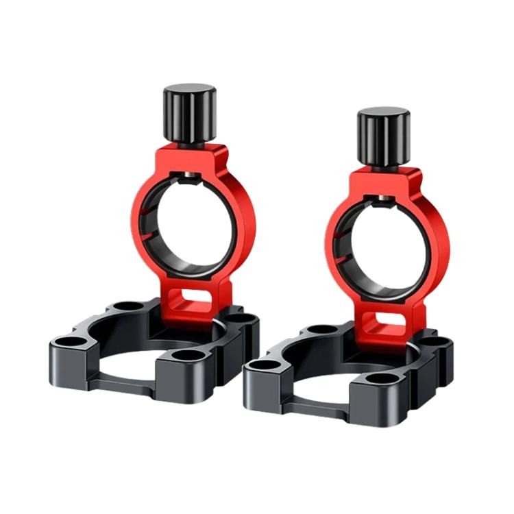 1 Pair Aluminum Alloy Foldable Umbrella Holder Mount Wind Resistant for Fishing Box — Red