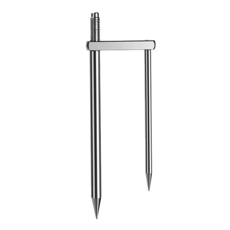 Detachable Umbrella Ground Stake Anti-Wind Peg with 12mm Universal Thread Interface — Chrome-Plated 23cm 3-Prong