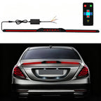 Automotive segmented spoiler light with carbon fiber Texture
