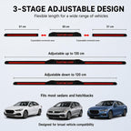 Automotive segmented spoiler light with carbon fiber Texture