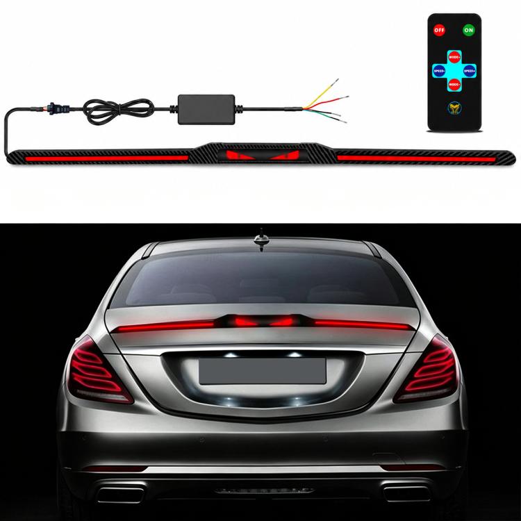Automotive segmented spoiler light with carbon fiber Texture — view 12