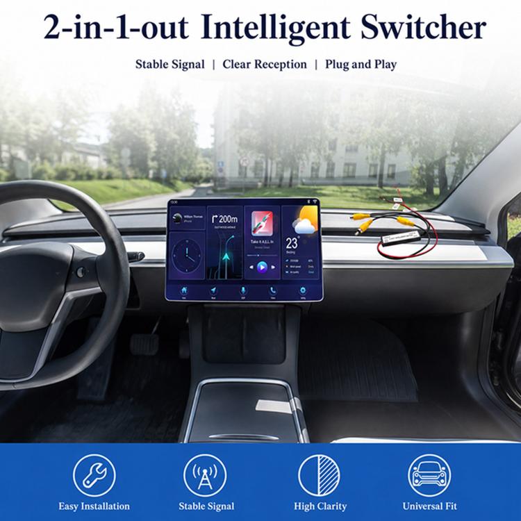 Dash Camera 2 In 1 Out HD Video Adapter Cable — 2 In 1 Out Video Adapter Cable