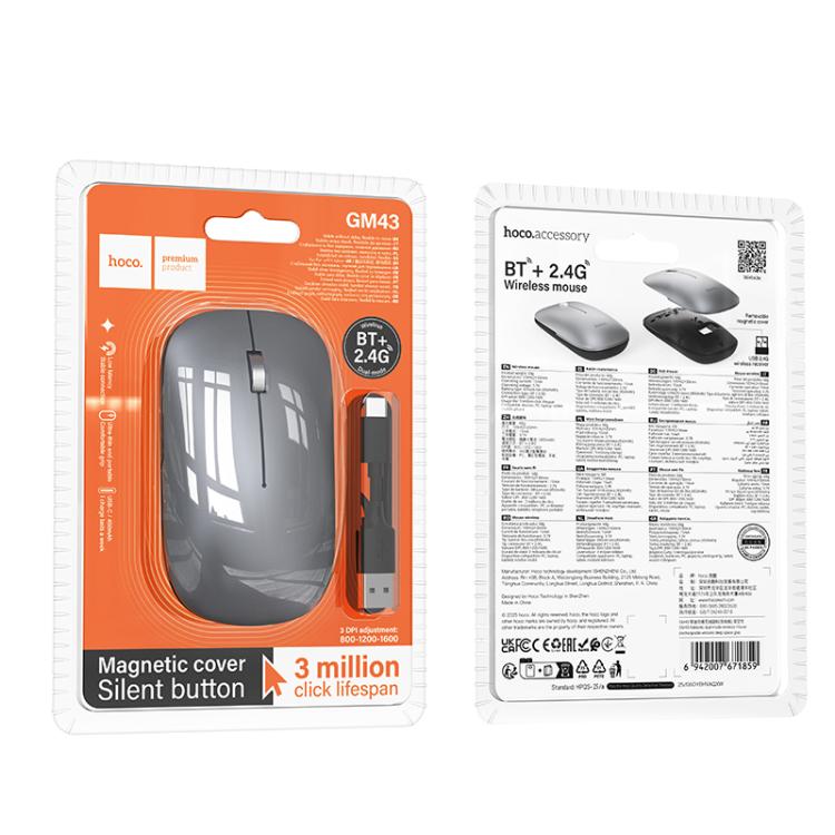 hoco GM43 Adelanto Dual-mode Wireless Mouse Rechargeable Version