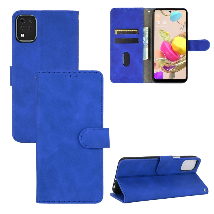 Solid Color Skin Feel Magnetic Buckle Horizontal Flip Calf Texture PU Leather Case with Holder & Card Slots & Wallet — Black