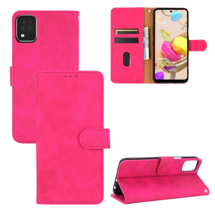 Solid Color Skin Feel Magnetic Buckle Horizontal Flip Calf Texture PU Leather Case with Holder & Card Slots & Wallet — Green