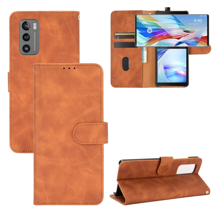 Solid Color Skin Feel Magnetic Buckle Horizontal Flip Calf Texture PU Leather Case with Holder & Card Slots & Wallet — view 14