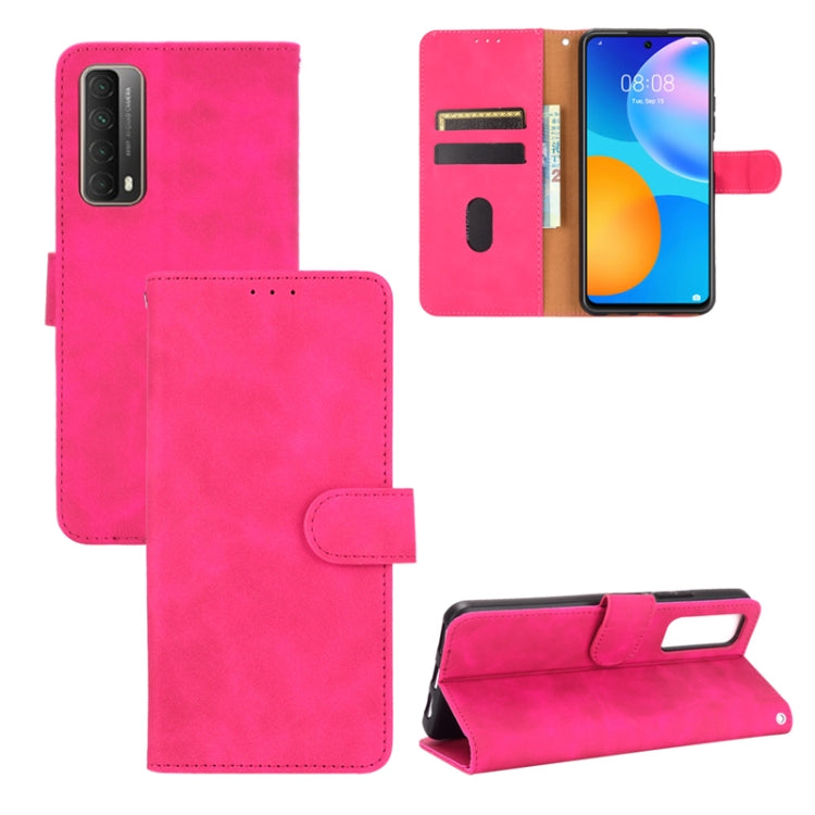 Solid Color Skin Feel Magnetic Buckle Horizontal Flip Calf Texture PU Leather Case with Holder & Card Slots & Wallet — view 28