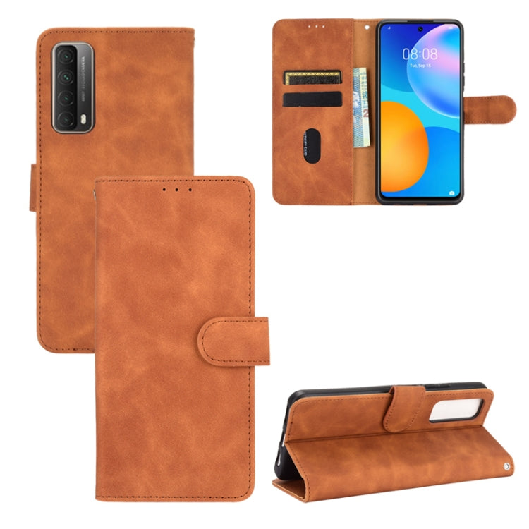 Solid Color Skin Feel Magnetic Buckle Horizontal Flip Calf Texture PU Leather Case with Holder & Card Slots & Wallet — view 29