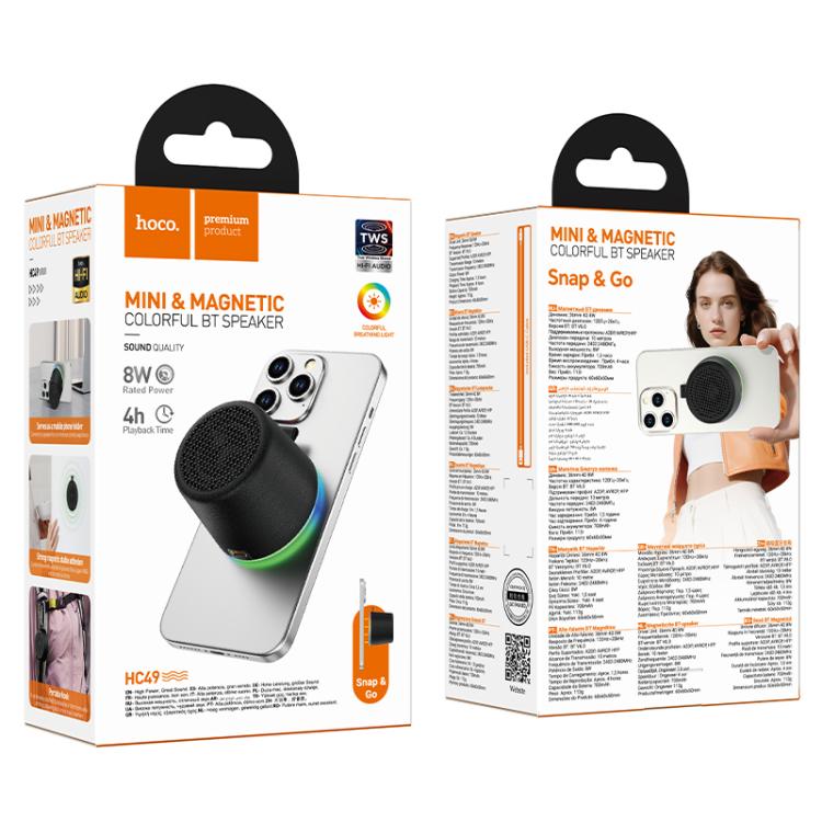 hoco HC49 Shine Magnetic Portable TWS Bluetooth Speaker Phone Holder