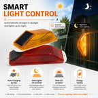 Solar Powered Nighttime Flashing Warning Light Strobe Warning Light