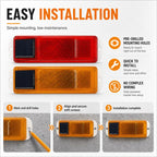 Solar Powered Nighttime Flashing Warning Light Strobe Warning Light