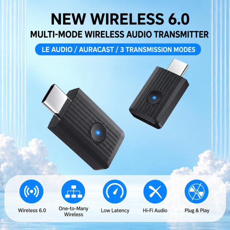 Type-C Audio Receiver Transmitter Wireless Bluetooth Receiver — view 2