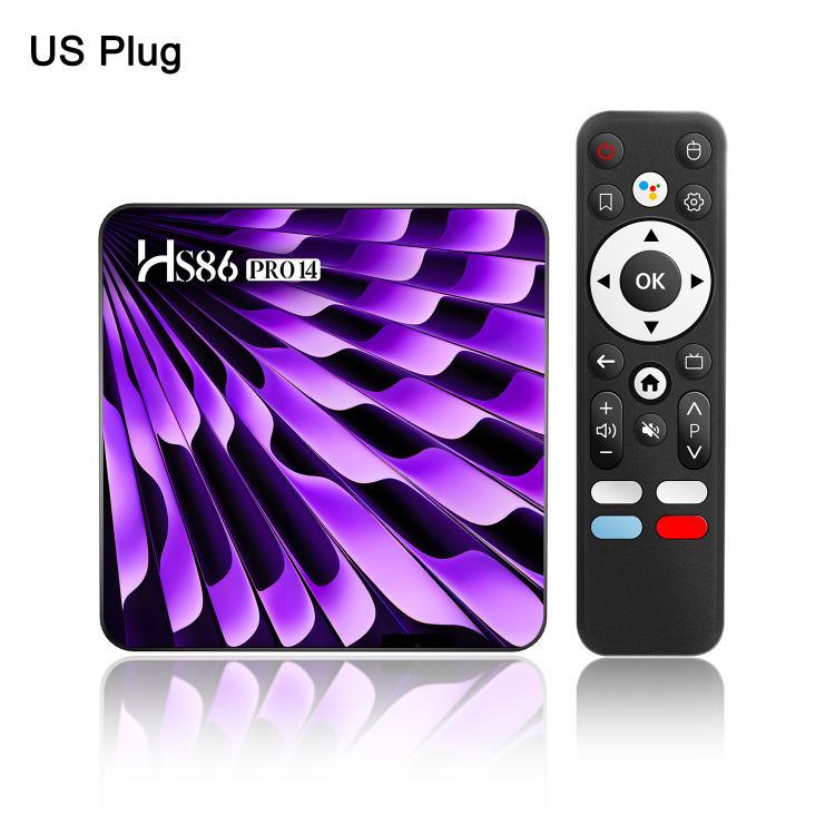 HS86 Pro 14 2GB+16GB Android 14.0 Smart TV Set Top Box, RK3518 Quad-Core 32bit Cortex-A53