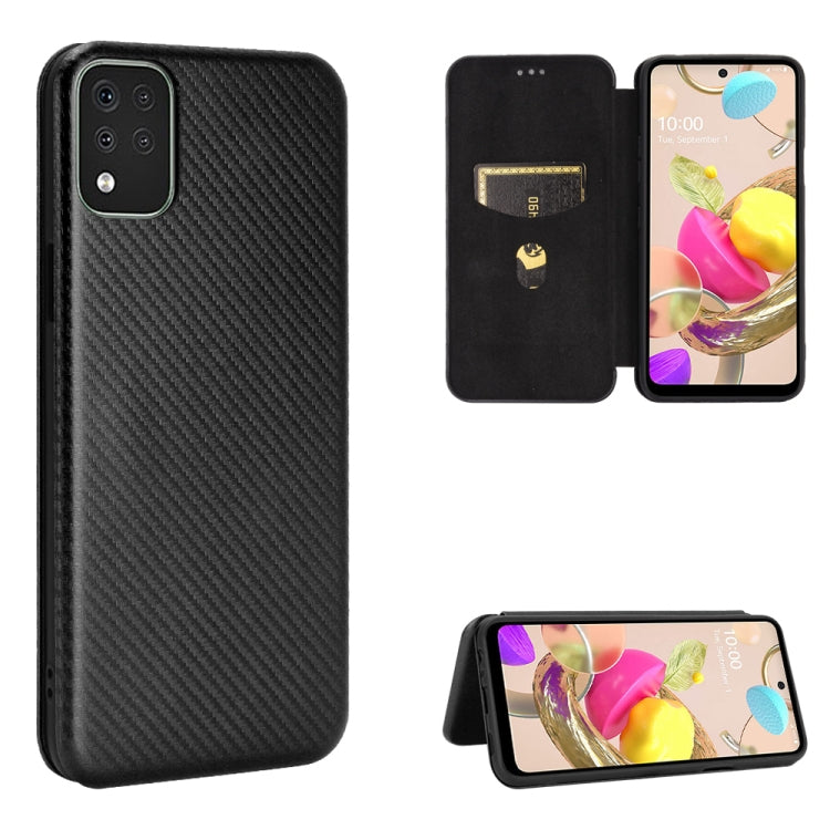 Carbon Fiber Texture Magnetic Horizontal Flip TPU + PC + PU Leather Case with Card Slot