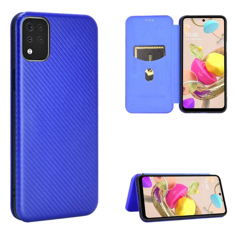 Carbon Fiber Texture Magnetic Horizontal Flip TPU + PC + PU Leather Case with Card Slot