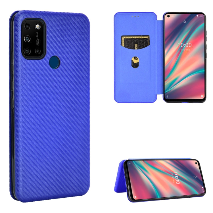 Carbon Fiber Texture Magnetic Horizontal Flip TPU + PC + PU Leather Case with Card Slot