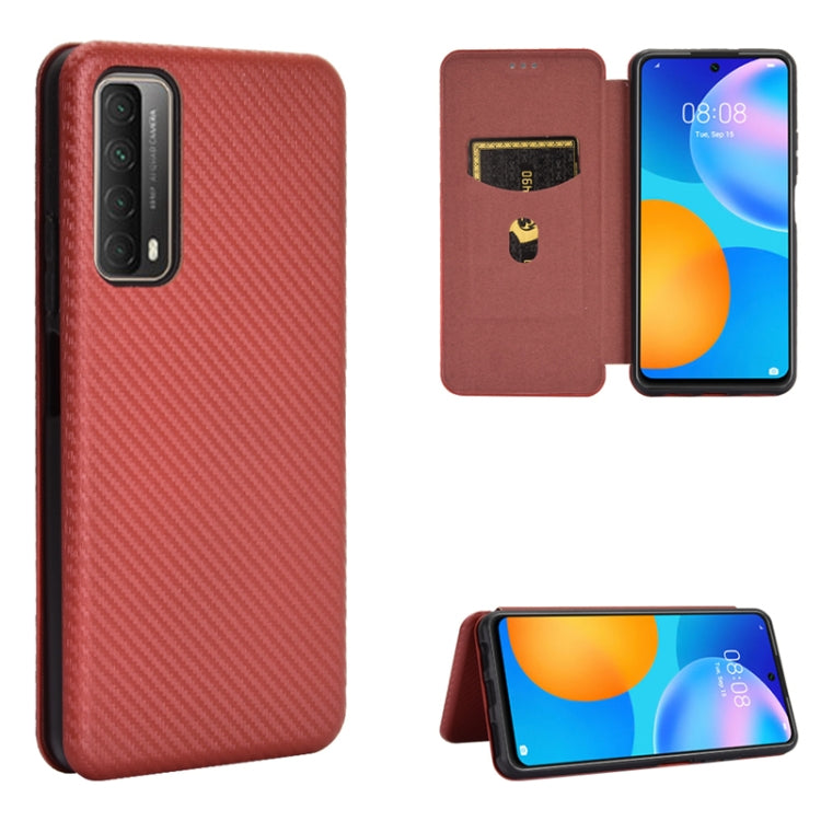 Carbon Fiber Texture Magnetic Horizontal Flip TPU + PC + PU Leather Case with Card Slot