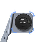 For Garmin Forerunner 745 / Venu Sq / Fenix 6 Universal Aluminum Alloy Magnetic Charger Holder with Chip Protection, Support Fast Charging
