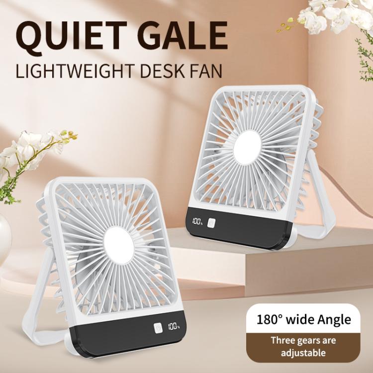 SL615 Thin Body Digital Display Desktop Cooling Fan — White