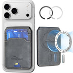 BFK41 Metal Hinge Vertical RFID Magnetic Leather Card Bag