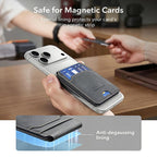 BFK41 Metal Hinge Vertical RFID Magnetic Leather Card Bag
