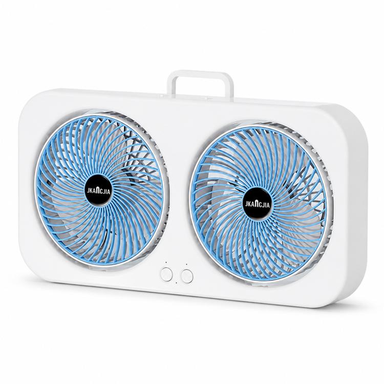 F8 Dual-Head Desktop Air Circulation Cooling Fan — Pink