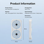 F8 Dual-Head Desktop Air Circulation Cooling Fan — view 20