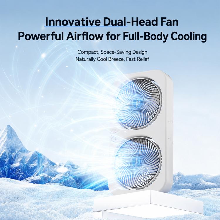 F8 Dual-Head Desktop Air Circulation Cooling Fan — view 7