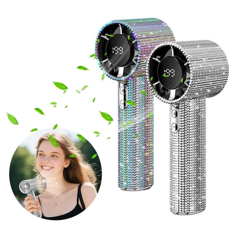 S5 Bling Rhinestone High-speed Handheld Fan — Dazzling Color
