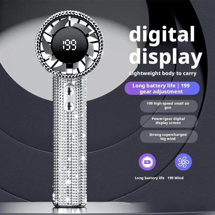 S5 Bling Rhinestone High-speed Handheld Fan — view 7