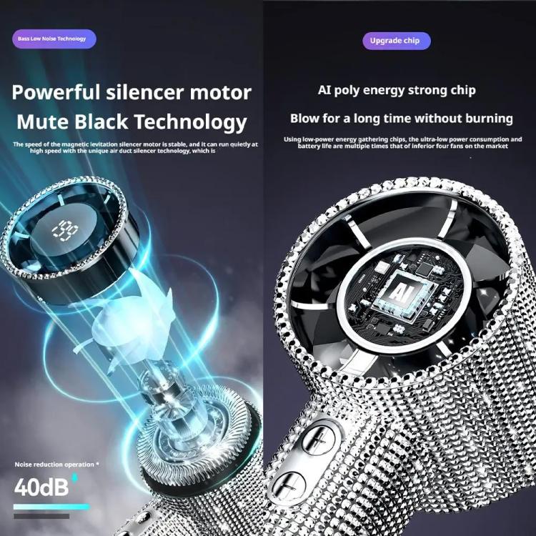 S5 Bling Rhinestone High-speed Handheld Fan — view 11