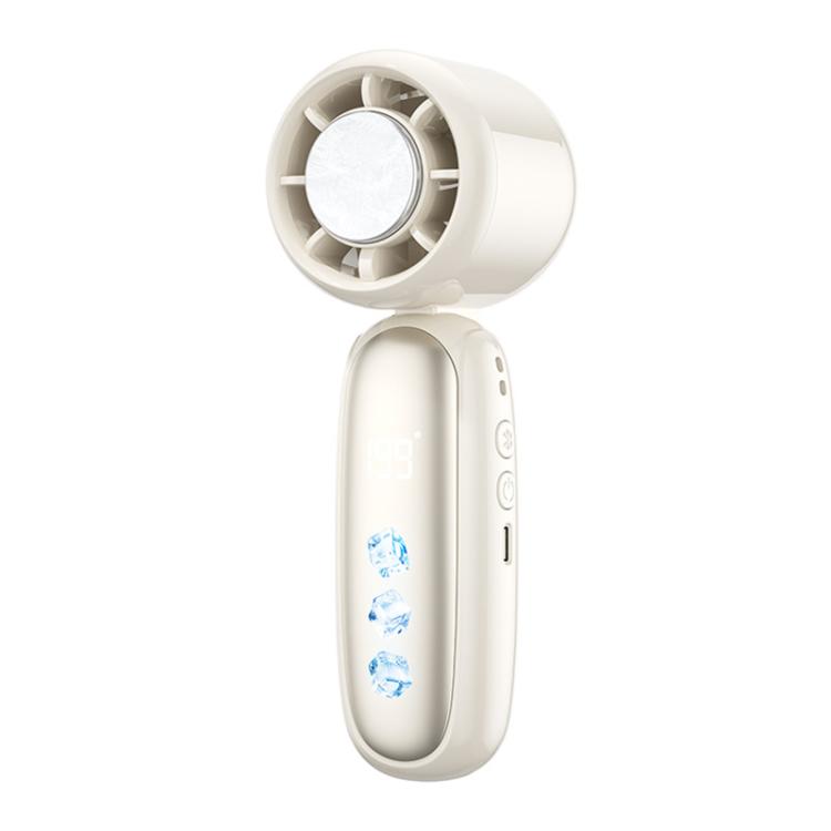 K22 Digital Display High-Speed Cooling Handheld Fan — Blue