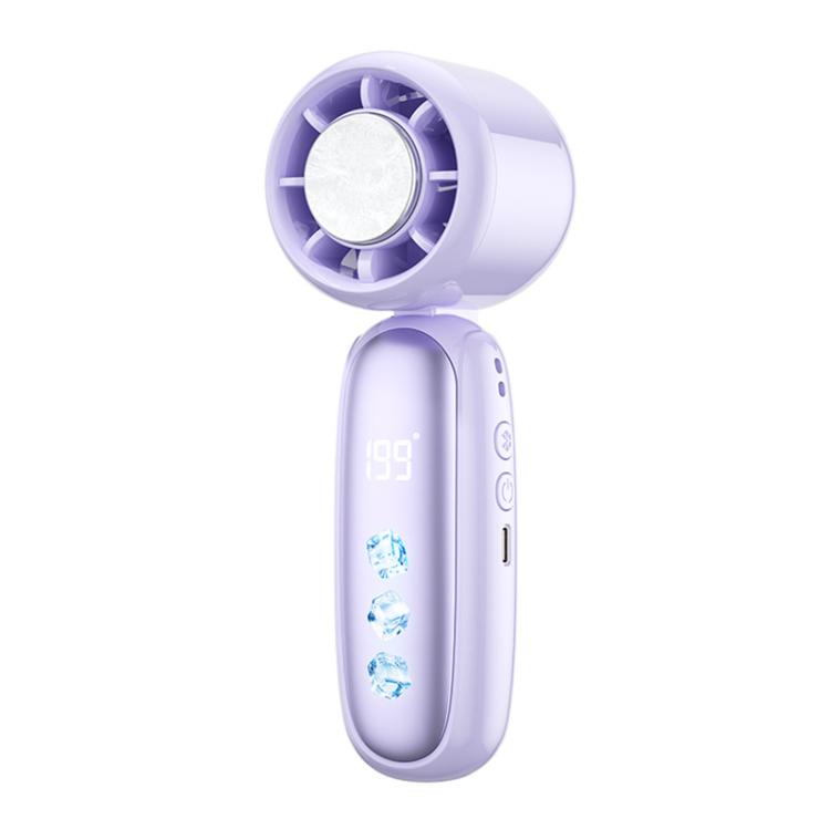 K22 Digital Display High-Speed Cooling Handheld Fan — White