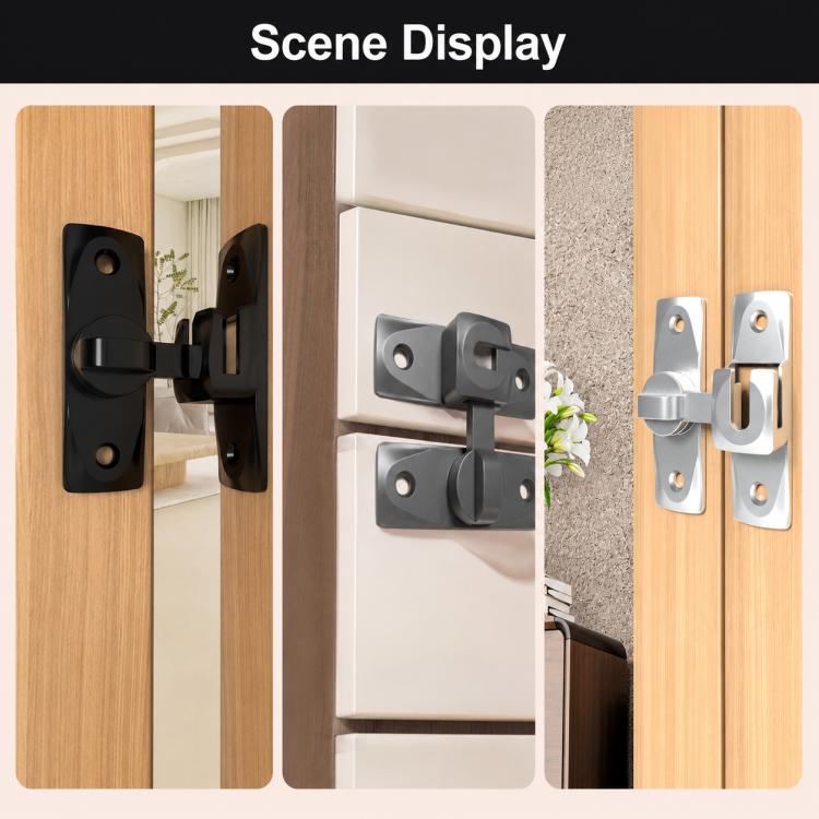 360-Degree Rotating Aluminum Alloy Door and Window Security Latch Lock — view 15