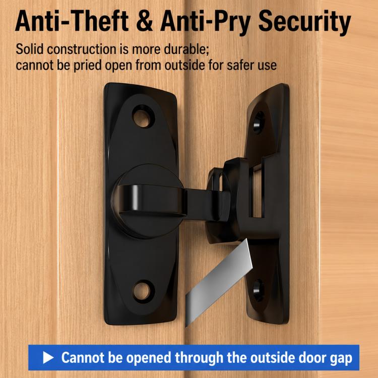 360-Degree Rotating Aluminum Alloy Door and Window Security Latch Lock — view 8