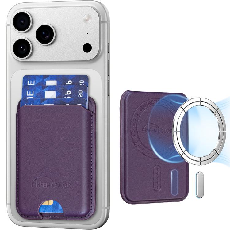 BFK52 Magnetic 3 Card Vegan Leather Card Bag