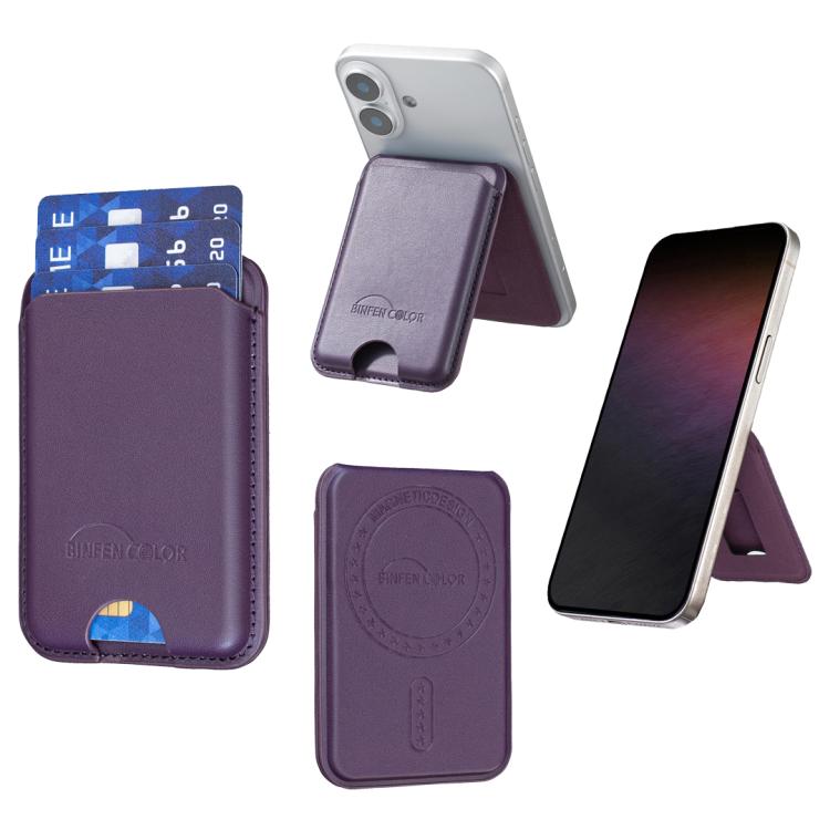 BFK52 Magnetic 3 Card Vegan Leather Card Bag