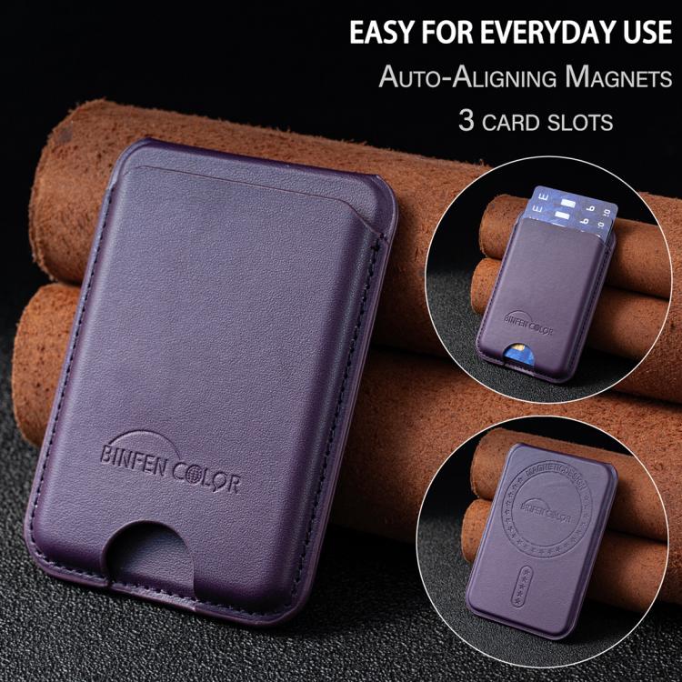 BFK52 Magnetic 3 Card Vegan Leather Card Bag