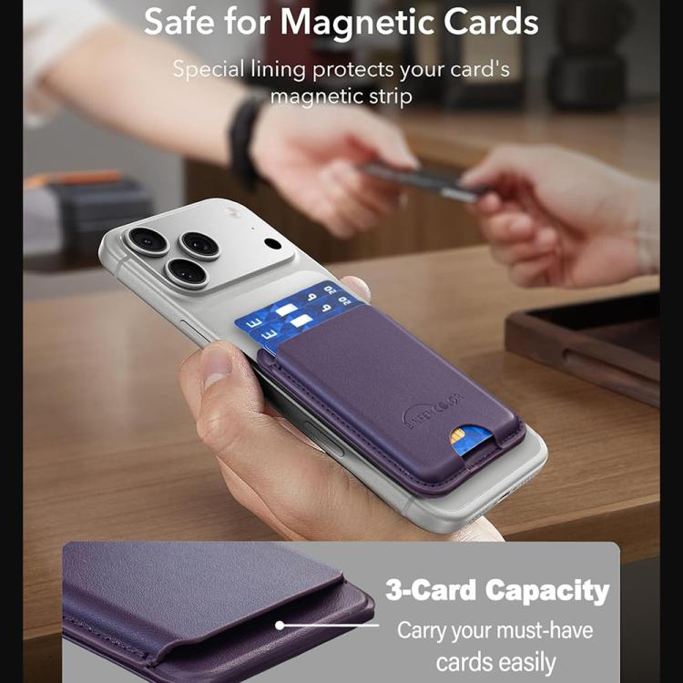 BFK52 Magnetic 3 Card Vegan Leather Card Bag