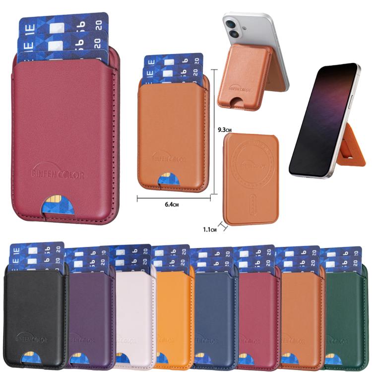 BFK52 Magnetic 3 Card Vegan Leather Card Bag