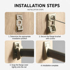 4pcs/Pack Thickened Closet Rod Support Brackets, Wardrobe Clothes Rail End Holders — view 14