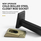4pcs/Pack Thickened Closet Rod Support Brackets, Wardrobe Clothes Rail End Holders — view 6