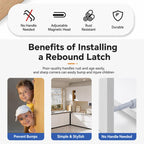 Slim Design Cabinet Door Rebound Catch, Furniture Hardware Accessories — view 4