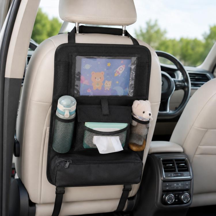 Car Seat Back Children Anti-kick Pad Back Storage Hanging Bag